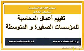 تقييم أعمال المحاسبة للمؤسسات الصغيرة و المتوسطة