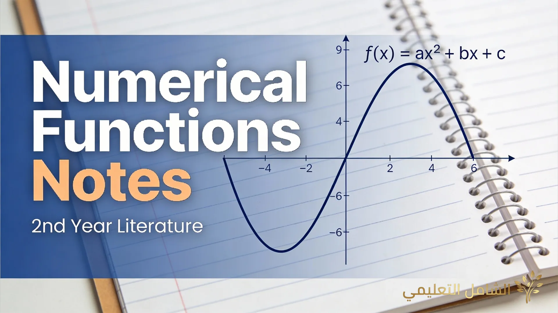 مذكرات الدوال العددية للسنة الثانية آداب وفلسفة | تمثيلات بيانية وجذور ثلاثي الحدود