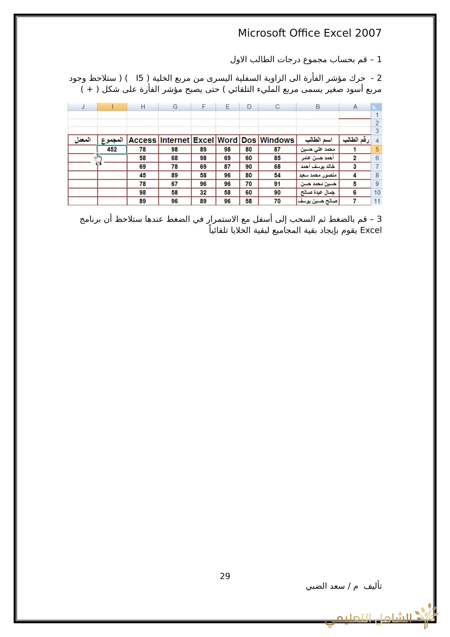 أساسيات برنامج اكسل Excel elebda3.net-5858-29. أساسيات برنامج اكسل Excel elebda3.net-5858-29.