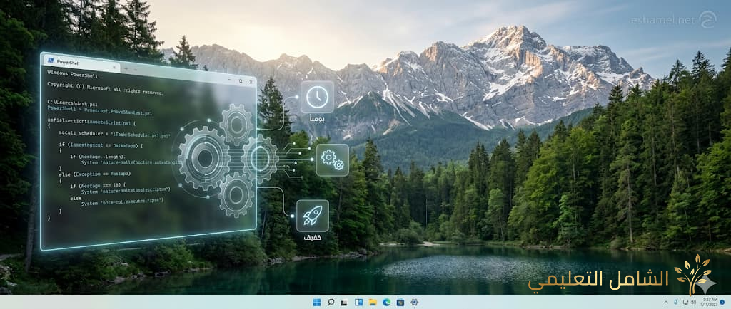طريقة تغيير خلفية الويندوز يومياً تلقائياً بصور Bing (بدون برامج)