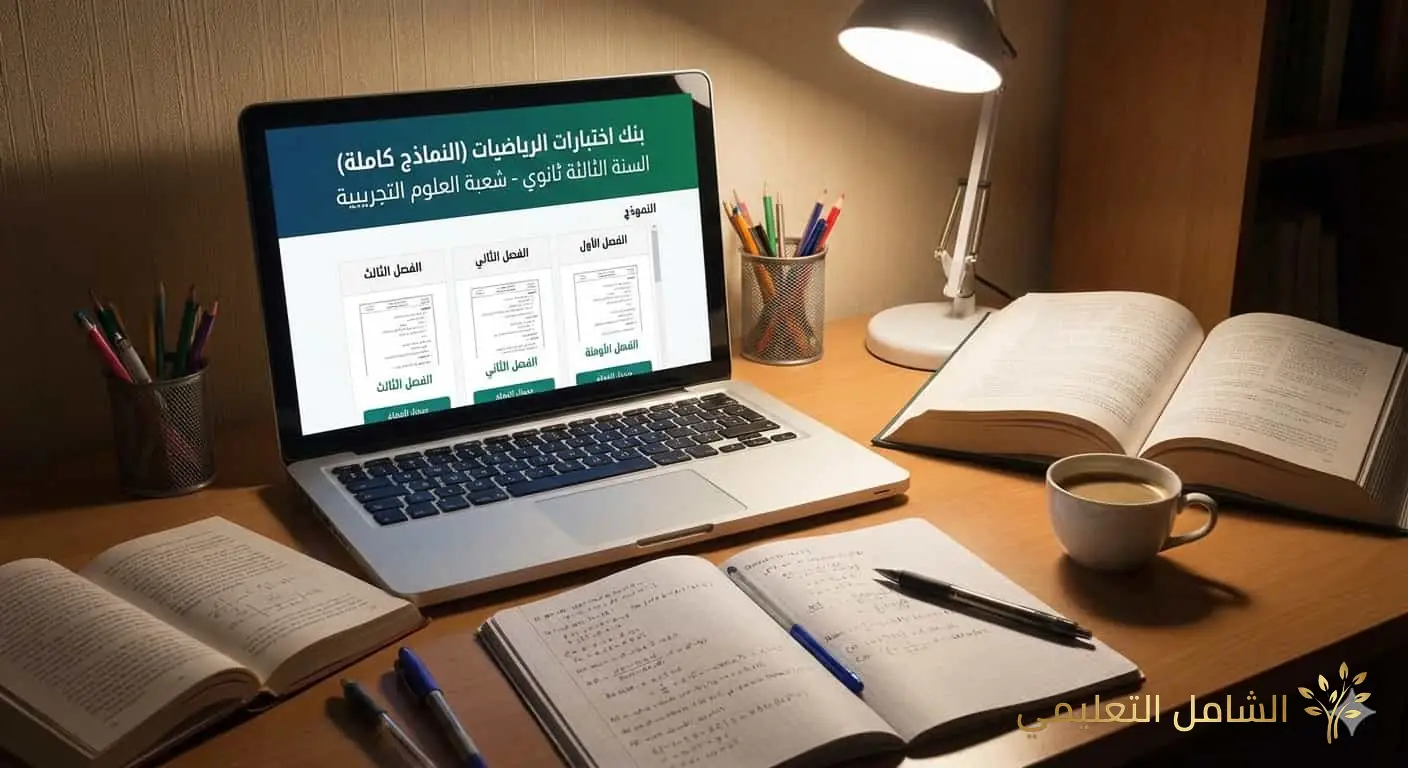 بنك اختبارات الرياضيات للسنة الثالثة ثانوي - شعبة العلوم التجريبية